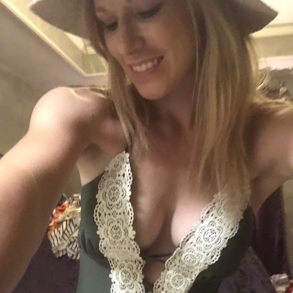 Army green with lace one piece swimsuit - Picture 7 of 7